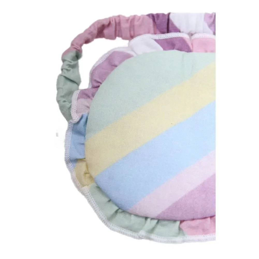 Olivia Rubin Womens Striped Ruffle Trim Elastic Band Eye Mask Multicolor Size OS